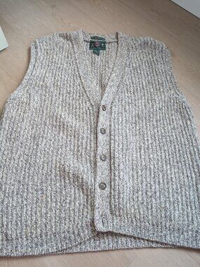 Abercrombie & Fitch Mens XL Vest The Big Sweater Adirondack Trail Guide VTG